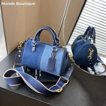 Patchwork Colorblock Mini Denim Handbags for Women