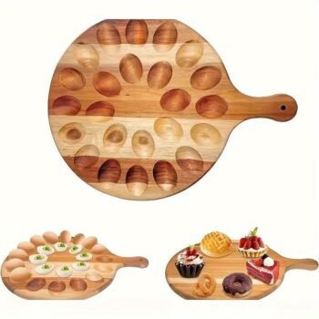 Durable Wooden Egg Organizer – Country Style