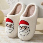 Christmas Santa Claus Cotton Slippers for Couples